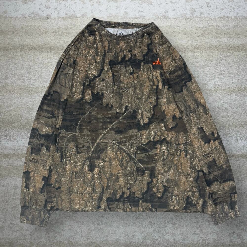 Vintage 90s Realtree Shirt Mens 2XL Hunting Camo Cotton Long Sleeve Woodland